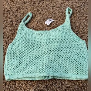 BNWT American eagle mint green size medium crochet crop top